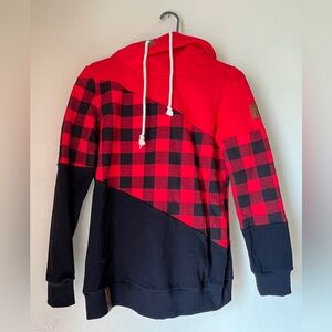Ampersand Red and Black Checkered Hoodie
